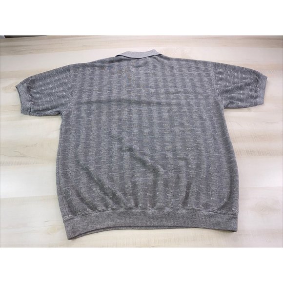 Vintage Safe Harbor Men’s Gray Grandpa Pocket Front Polo Shirt Large-12149 - Picture 5 of 5
